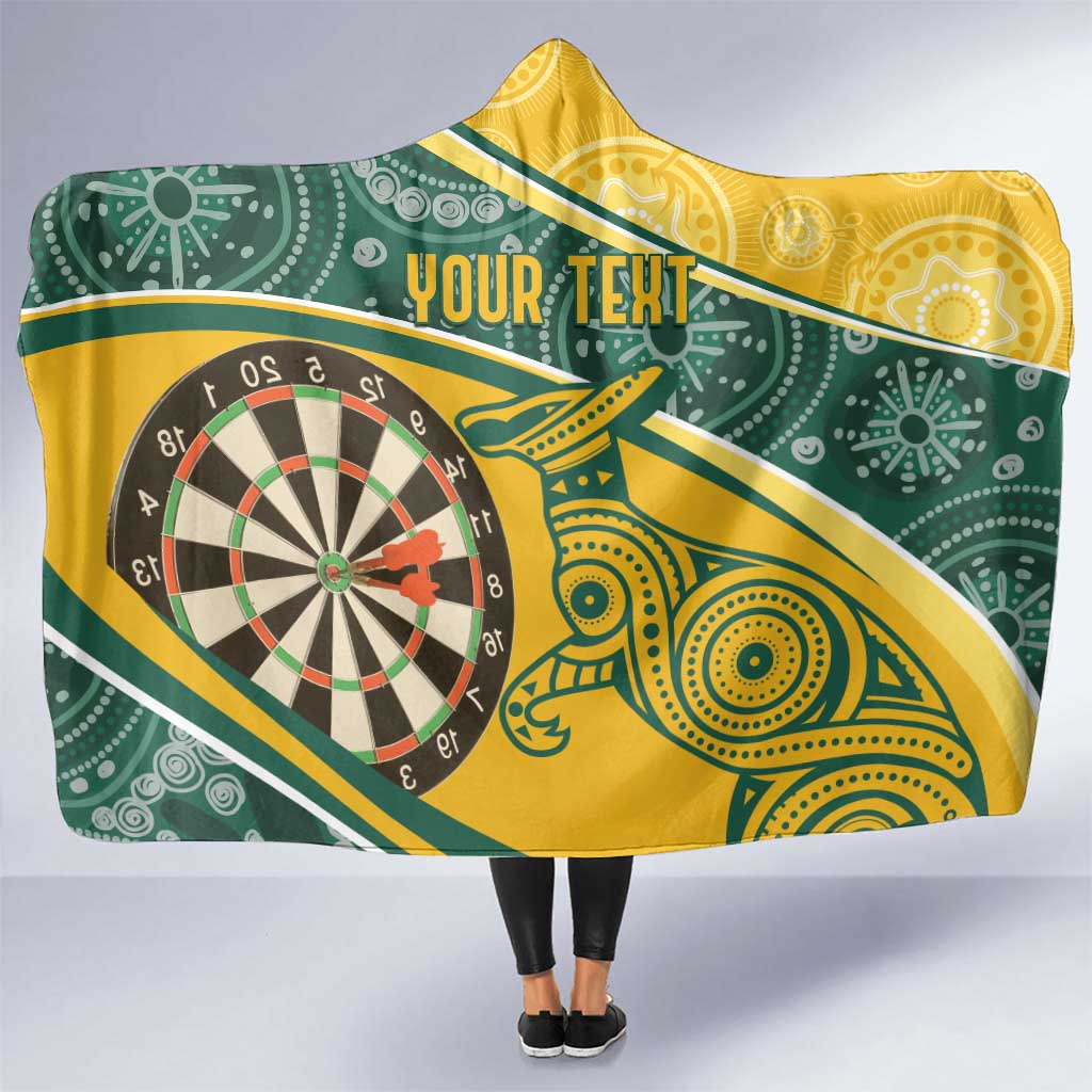 Australia Darts Personalized Indigenous Hooded Blanket Champion Roos