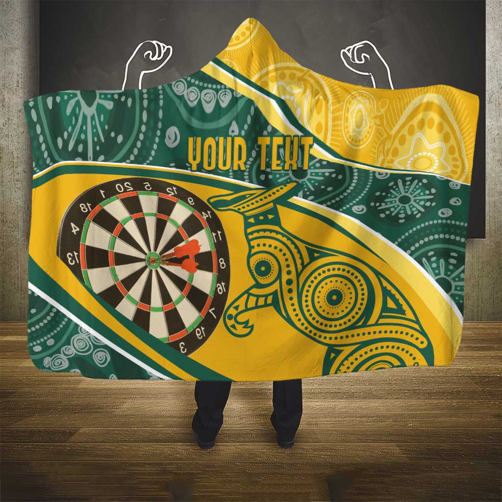 Australia Darts Personalized Indigenous Hooded Blanket Champion Roos