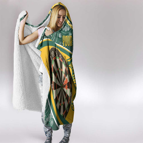 Australia Darts Personalized Indigenous Hooded Blanket Champion Roos
