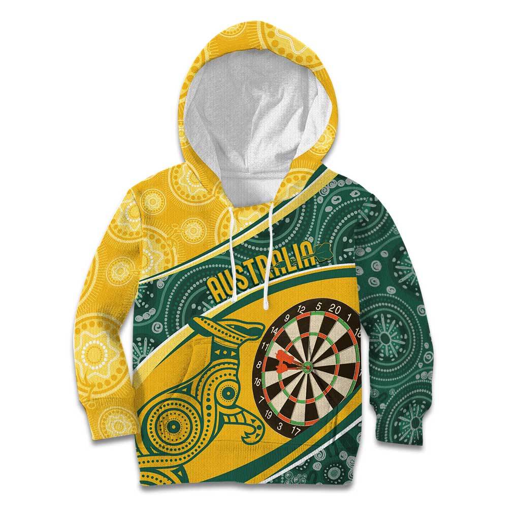 Australia Darts Personalized Indigenous Kid Hoodie Champion Roos