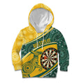Australia Darts Personalized Indigenous Kid Hoodie Champion Roos