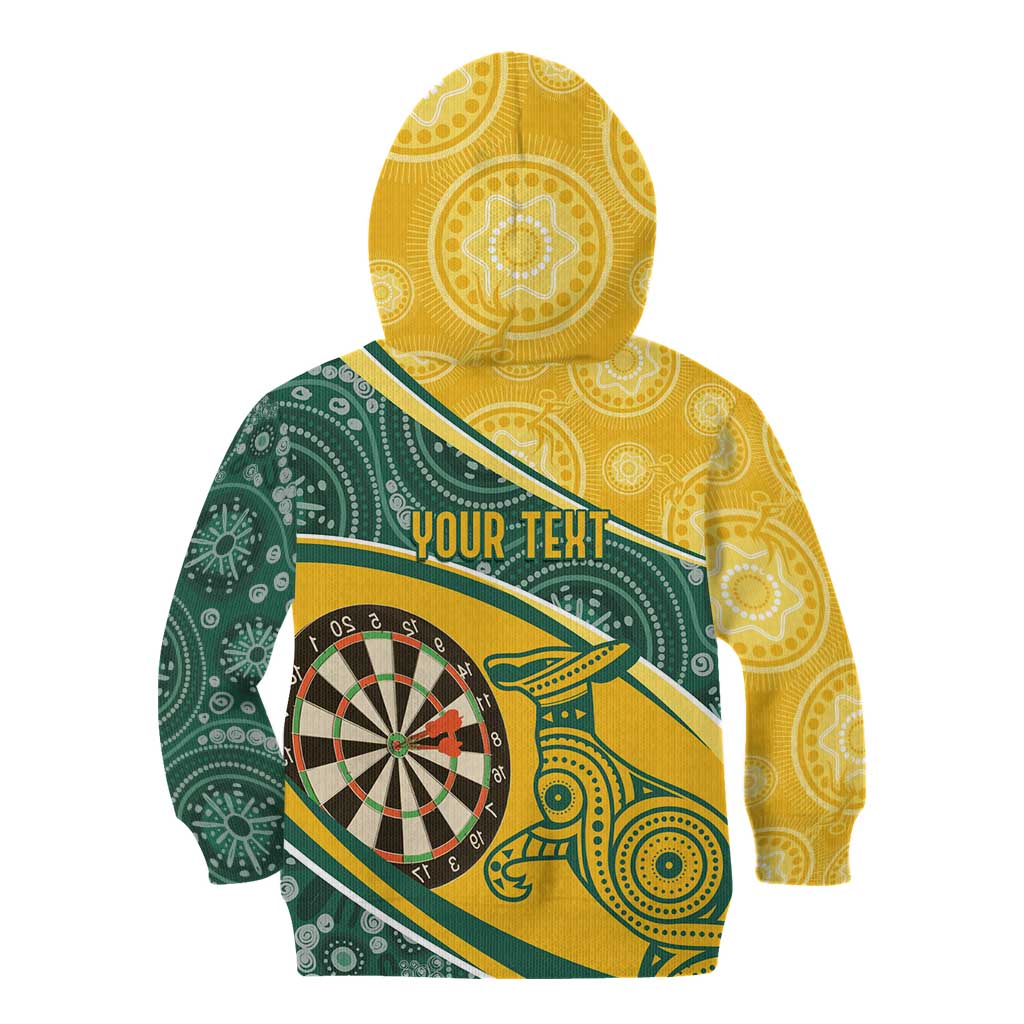 Australia Darts Personalized Indigenous Kid Hoodie Champion Roos