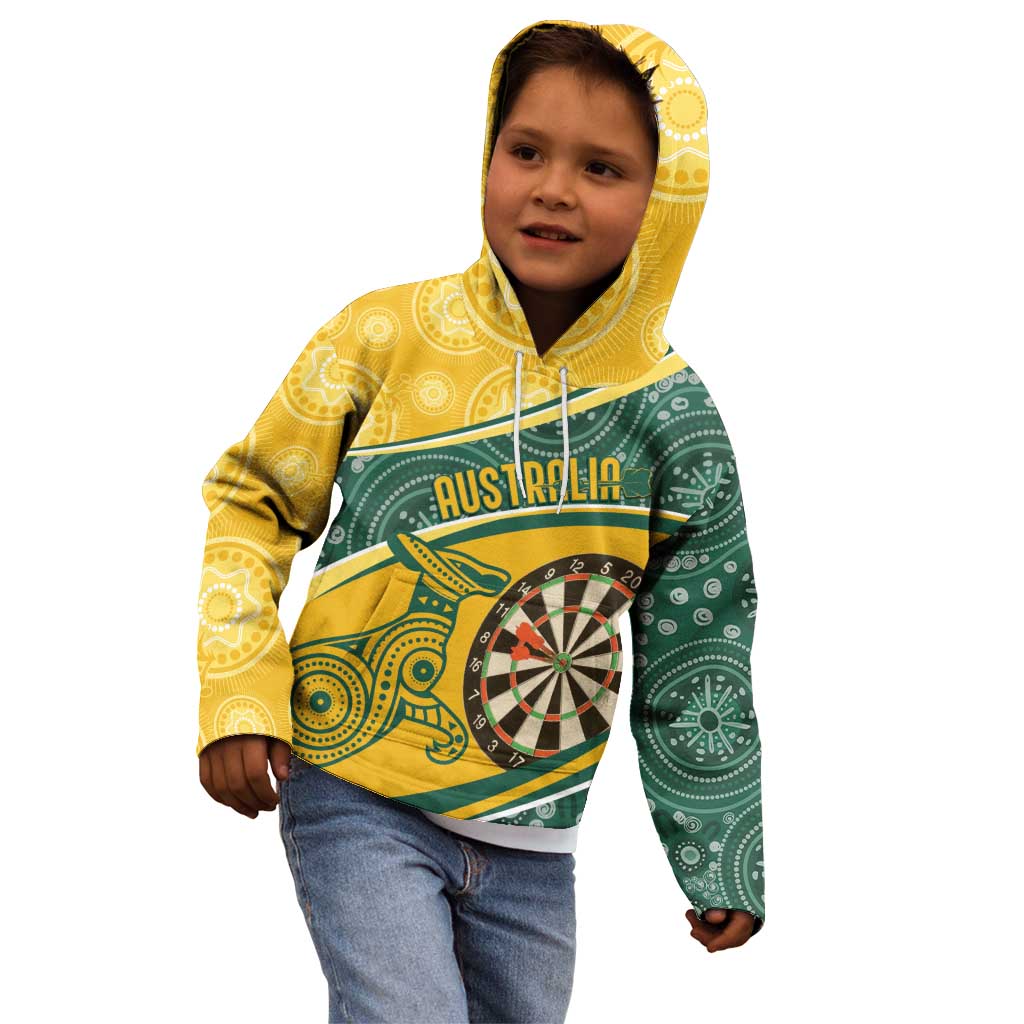 Australia Darts Personalized Indigenous Kid Hoodie Champion Roos