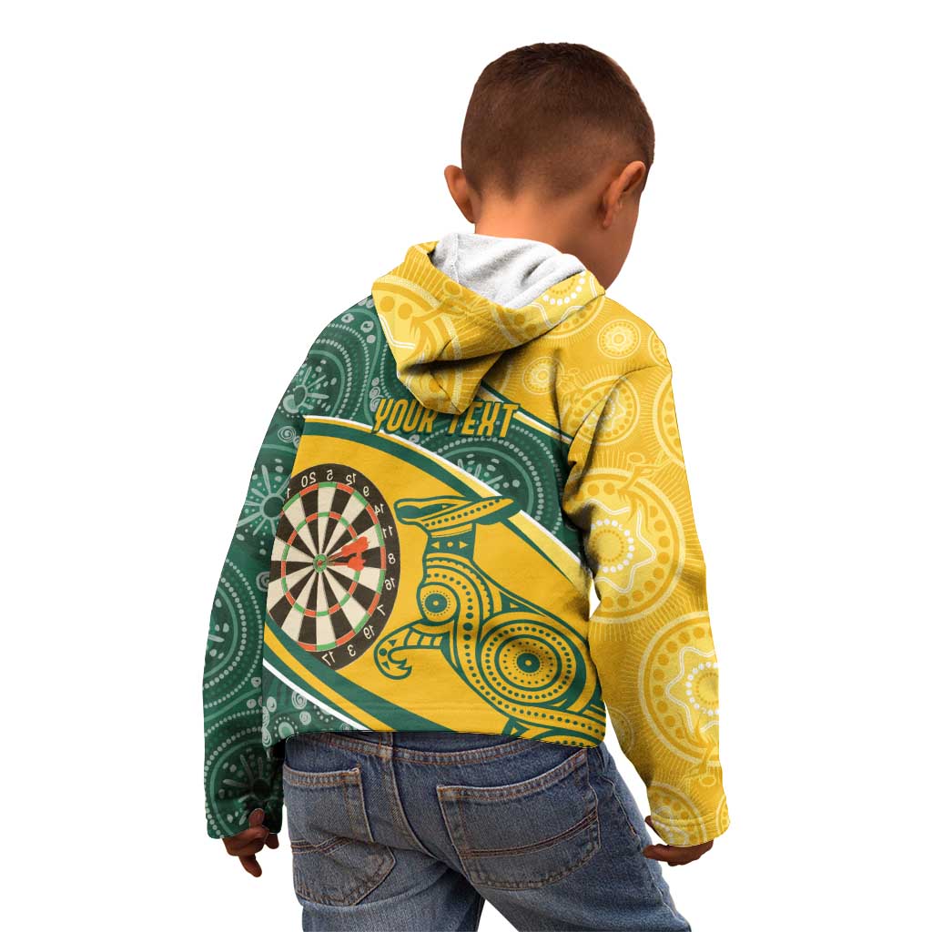 Australia Darts Personalized Indigenous Kid Hoodie Champion Roos