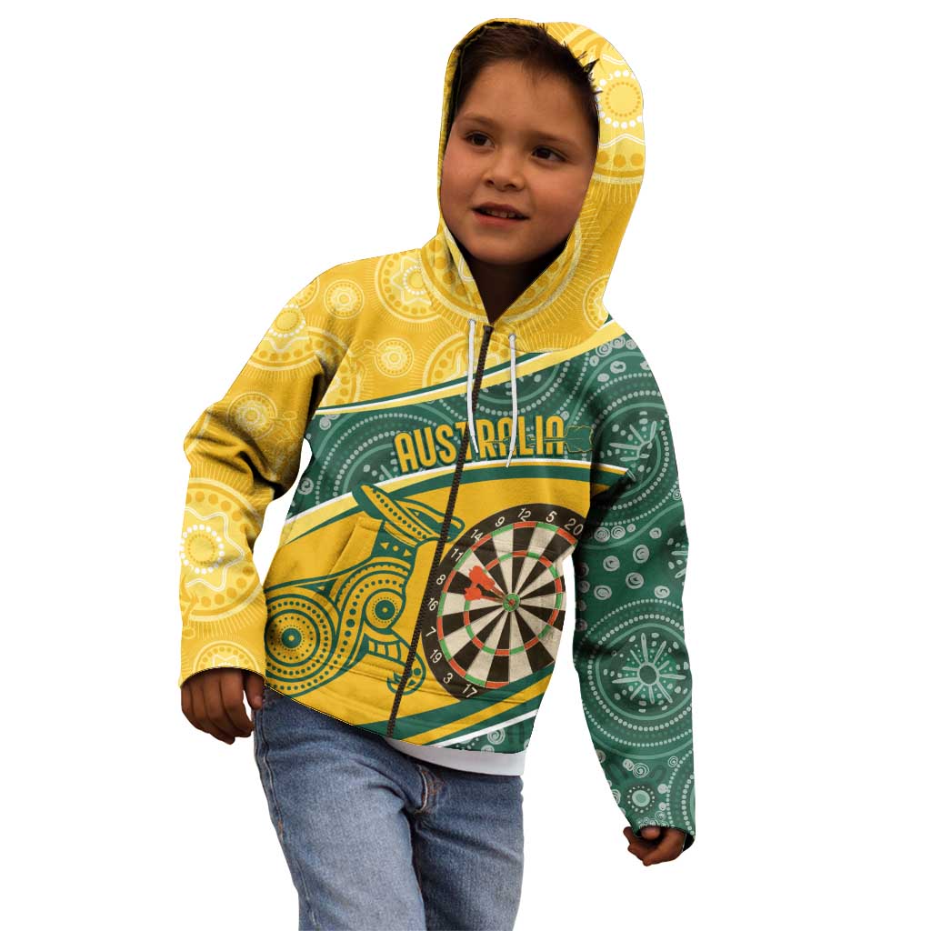 Australia Darts Personalized Indigenous Kid Hoodie Champion Roos