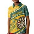 Australia Darts Personalized Indigenous Kid Polo Shirt Champion Roos