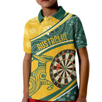 Australia Darts Personalized Indigenous Kid Polo Shirt Champion Roos