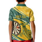 Australia Darts Personalized Indigenous Kid Polo Shirt Champion Roos