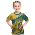 Australia Darts Personalized Indigenous Kid T Shirt Champion Roos