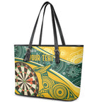 Australia Darts Personalized Indigenous Leather Tote Bag Champion Roos