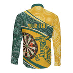 Australia Darts Personalized Indigenous Long Sleeve Button Shirt Champion Roos