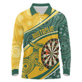 Australia Darts Personalized Indigenous Long Sleeve Polo Shirt Champion Roos