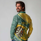 Australia Darts Personalized Indigenous Long Sleeve Polo Shirt Champion Roos