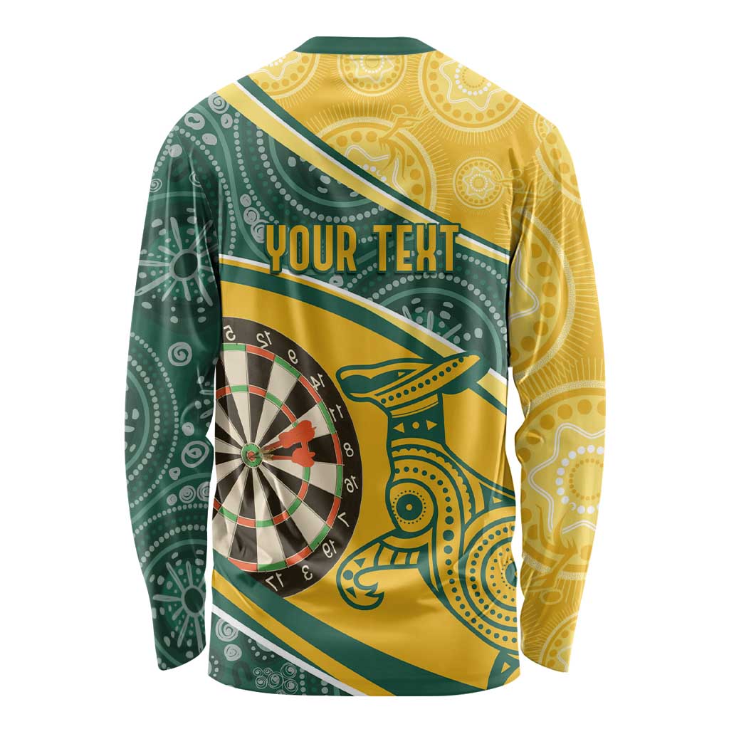 Australia Darts Personalized Indigenous Long Sleeve Shirt Champion Roos