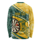 Australia Darts Personalized Indigenous Long Sleeve Shirt Champion Roos