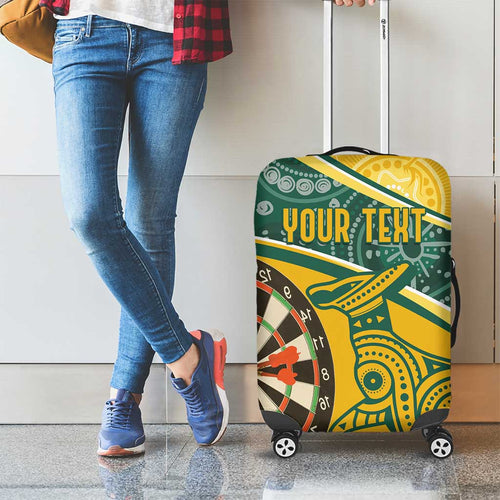 Australia Darts Personalized Indigenous Luggage Cover Champion Roos