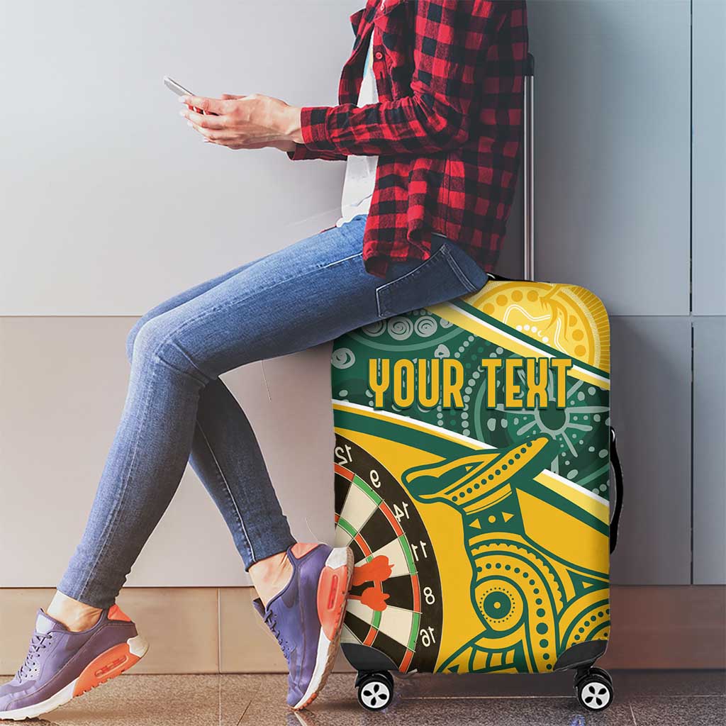 Australia Darts Personalized Indigenous Luggage Cover Champion Roos