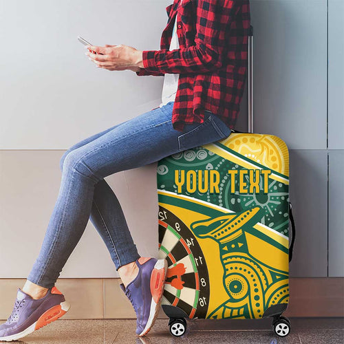 Australia Darts Personalized Indigenous Luggage Cover Champion Roos
