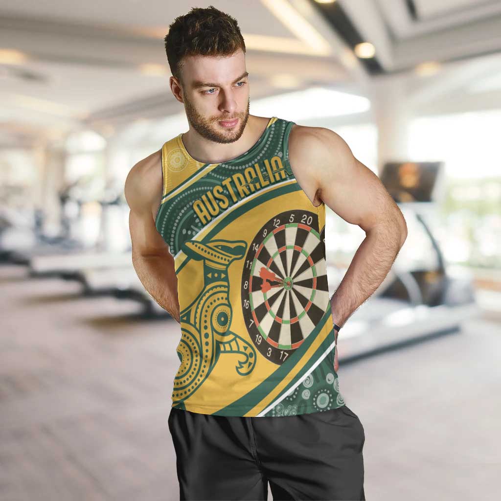 Australia Darts Personalized Indigenous Men Tank Top Champion Roos