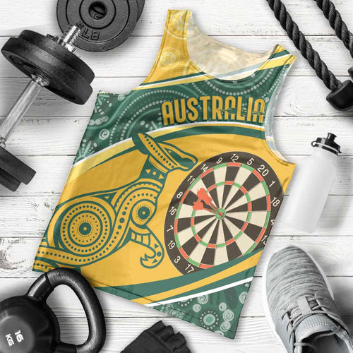 Australia Darts Personalized Indigenous Men Tank Top Champion Roos
