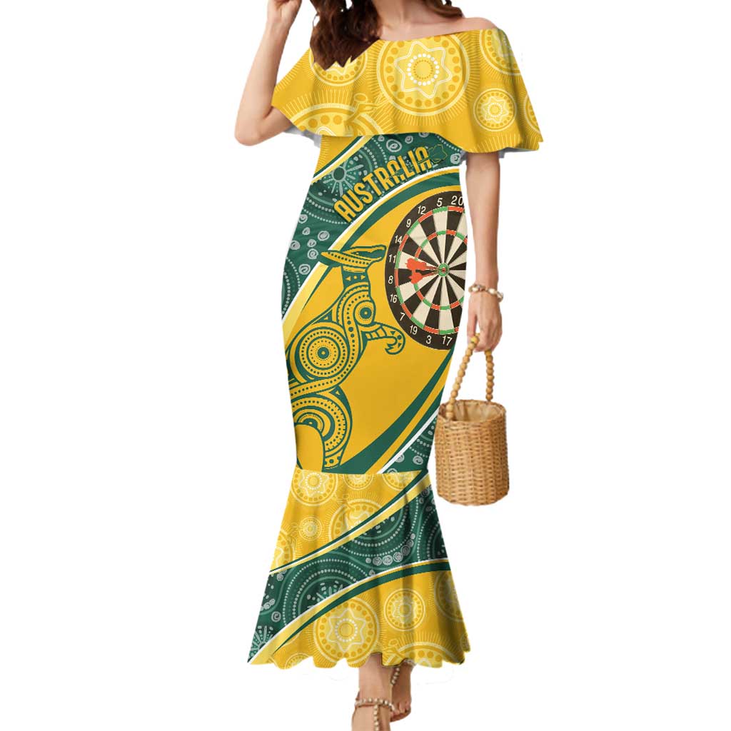Australia Darts Personalized Indigenous Mermaid Dress Champion Roos