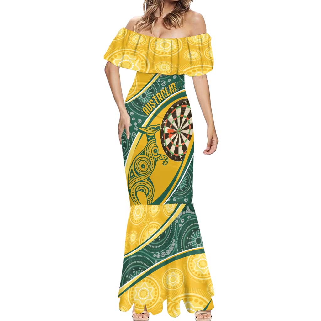 Australia Darts Personalized Indigenous Mermaid Dress Champion Roos