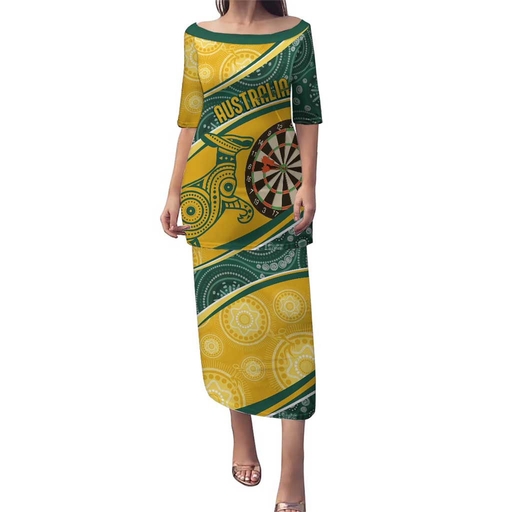 Australia Darts Personalized Indigenous Puletasi Champion Roos
