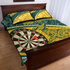 Australia Darts Personalized Indigenous Quilt Bed Set Champion Roos