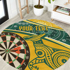 Australia Darts Personalized Indigenous Round Carpet Champion Roos