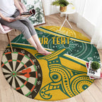 Australia Darts Personalized Indigenous Round Carpet Champion Roos