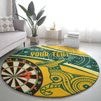 Australia Darts Personalized Indigenous Round Carpet Champion Roos
