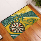 Australia Darts Personalized Indigenous Rubber Doormat Champion Roos