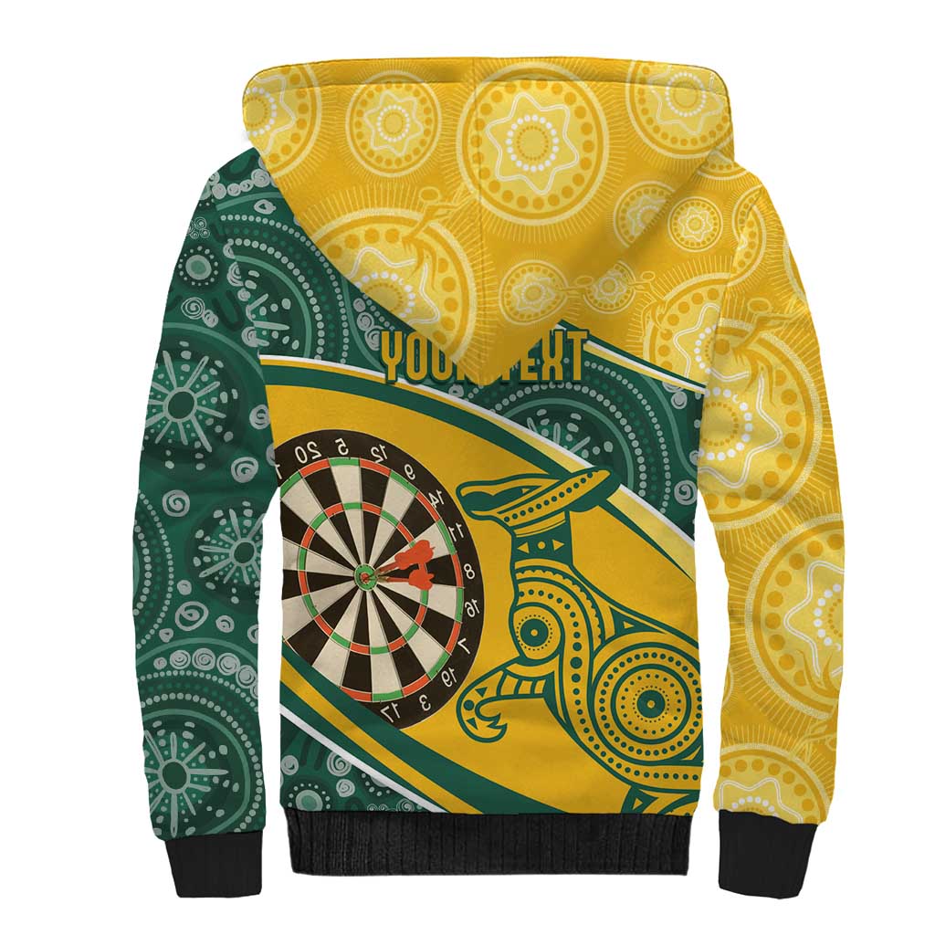 Australia Darts Personalized Indigenous Sherpa Hoodie Champion Roos