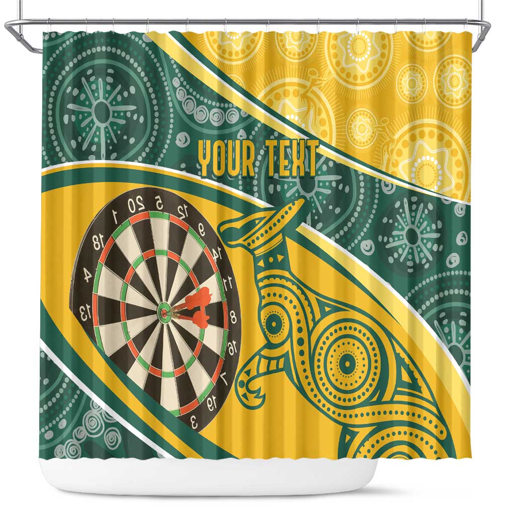 Australia Darts Personalized Indigenous Shower Curtain Champion Roos