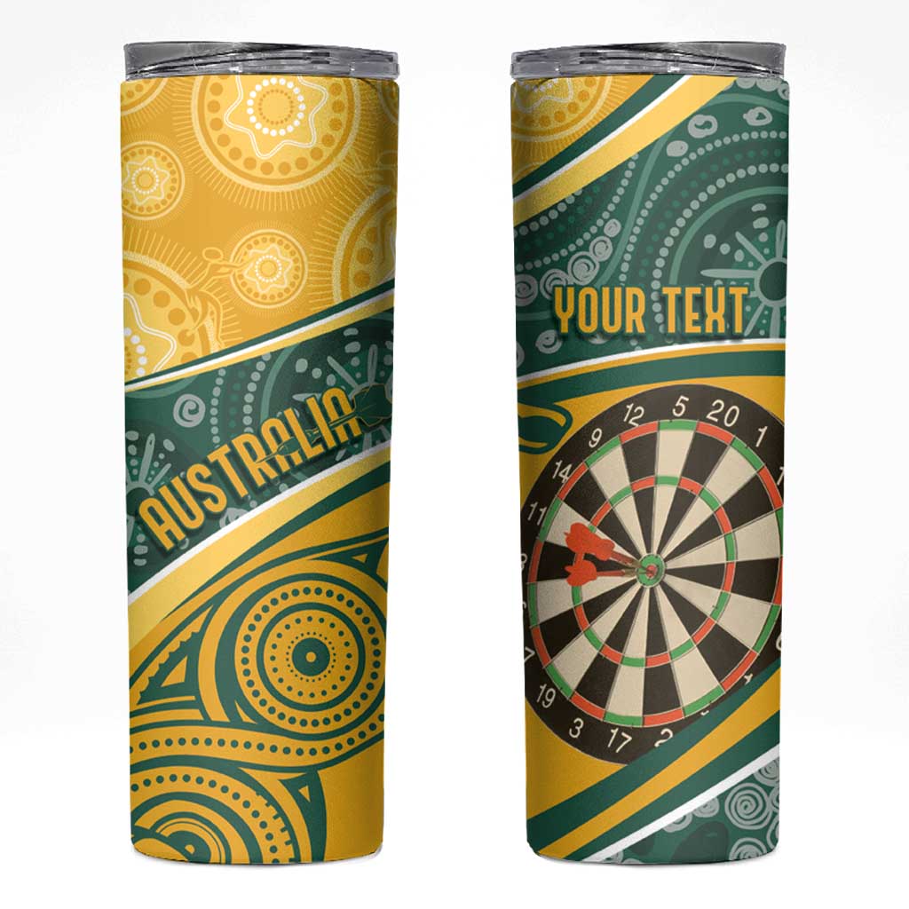 Australia Darts Personalized Indigenous Skinny Tumbler Champion Roos