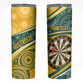 Australia Darts Personalized Indigenous Skinny Tumbler Champion Roos