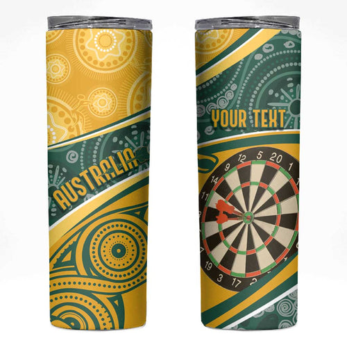 Australia Darts Personalized Indigenous Skinny Tumbler Champion Roos