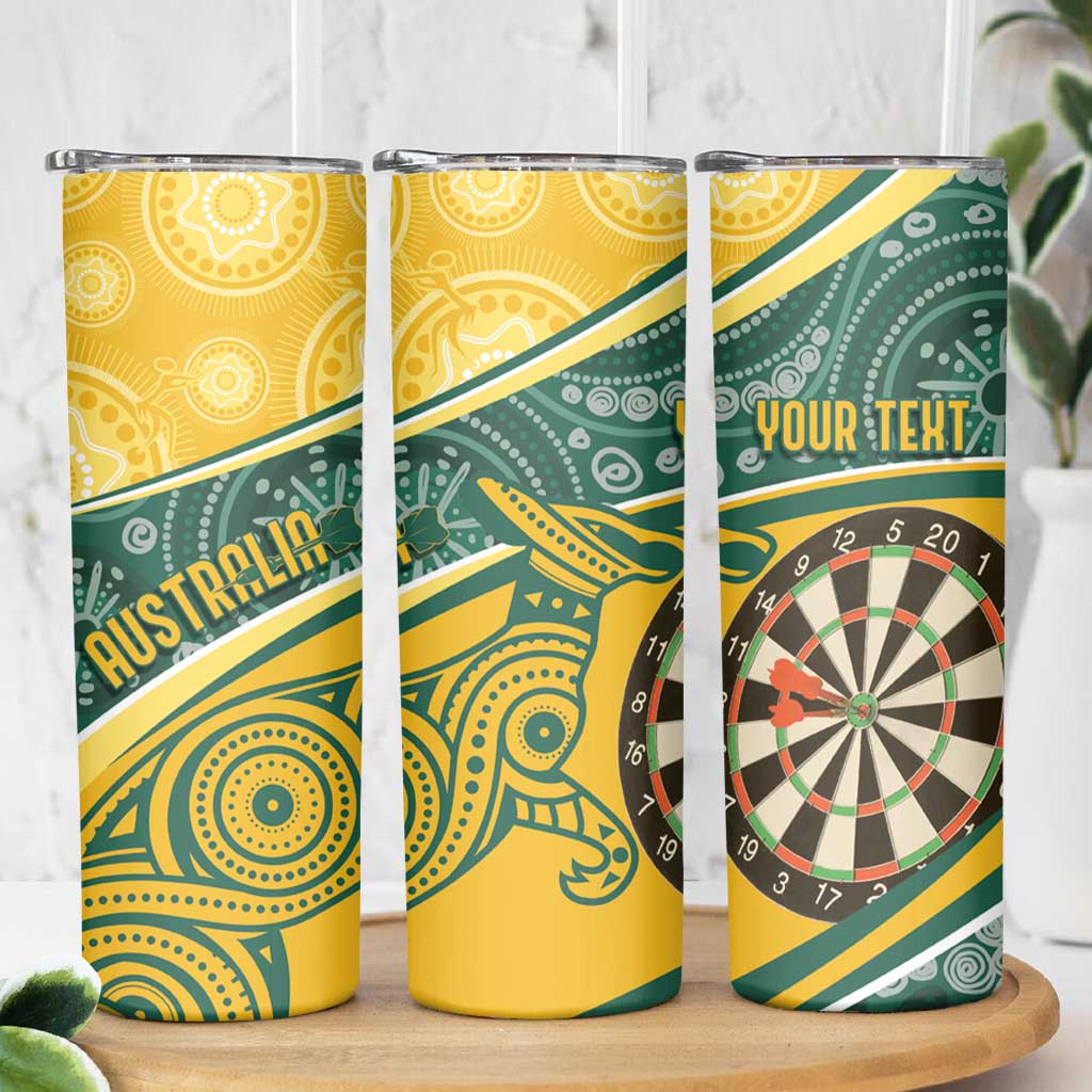 Australia Darts Personalized Indigenous Skinny Tumbler Champion Roos