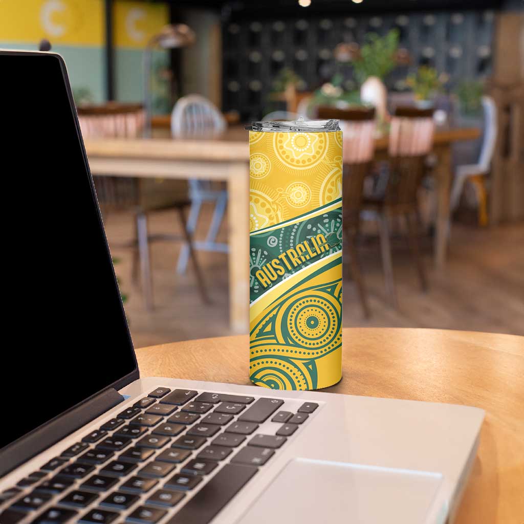 Australia Darts Personalized Indigenous Skinny Tumbler Champion Roos