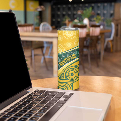 Australia Darts Personalized Indigenous Skinny Tumbler Champion Roos