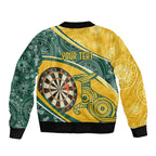Australia Darts Personalized Indigenous Sleeve Zip Bomber Jacket Champion Roos