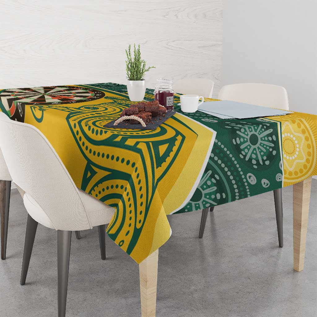 Australia Darts Personalized Indigenous Tablecloth Champion Roos