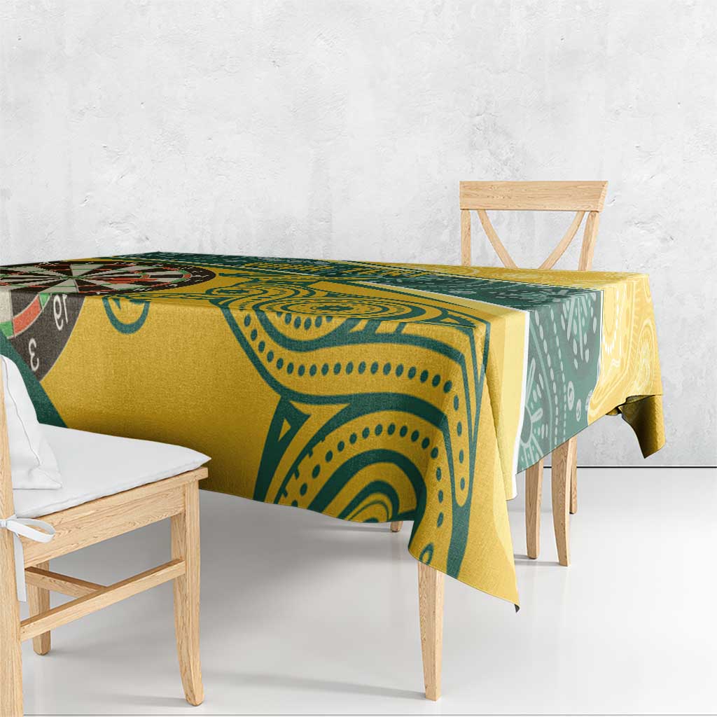 Australia Darts Personalized Indigenous Tablecloth Champion Roos
