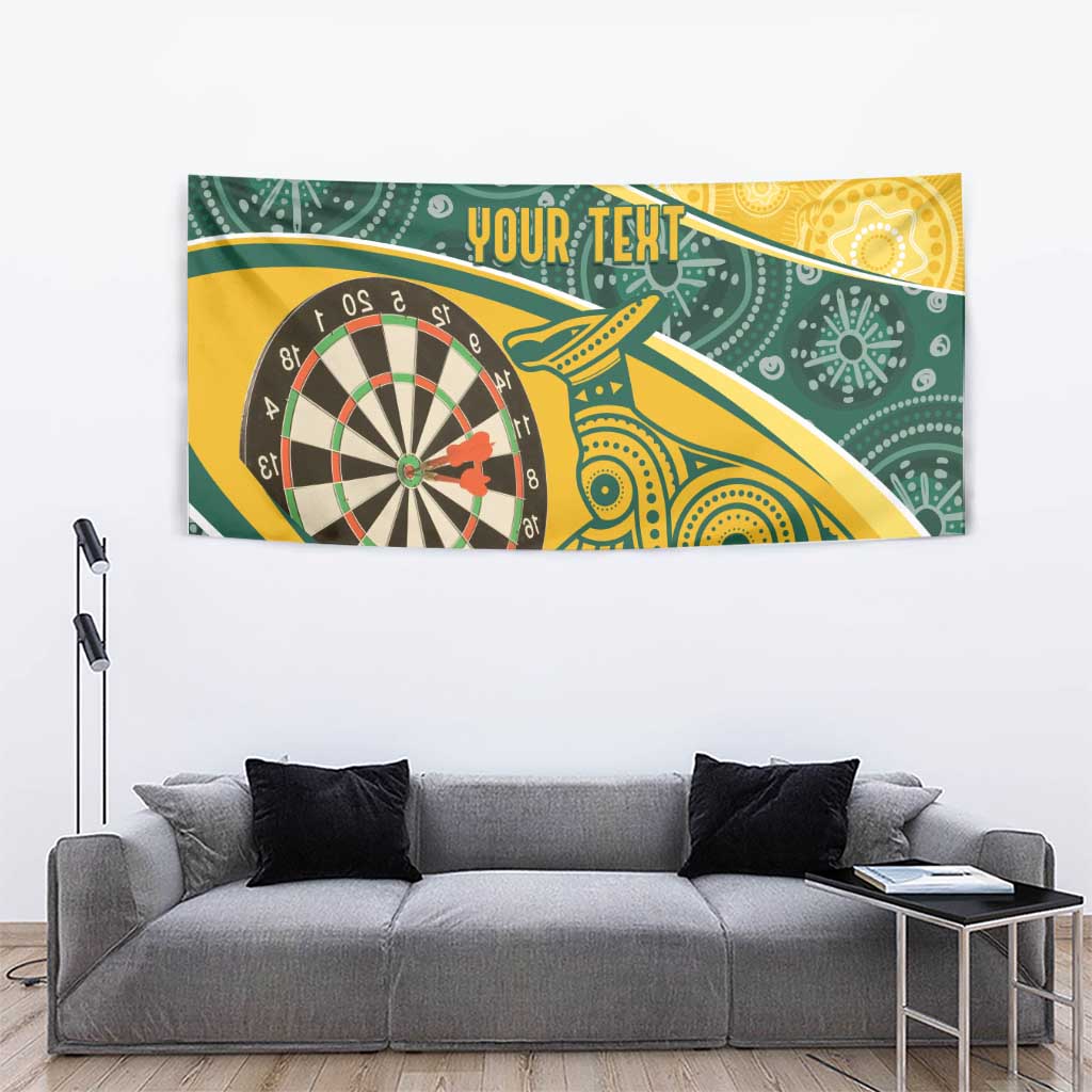 Australia Darts Personalized Indigenous Tapestry Champion Roos