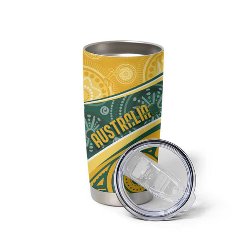 Australia Darts Personalized Indigenous Tumbler Cup Champion Roos