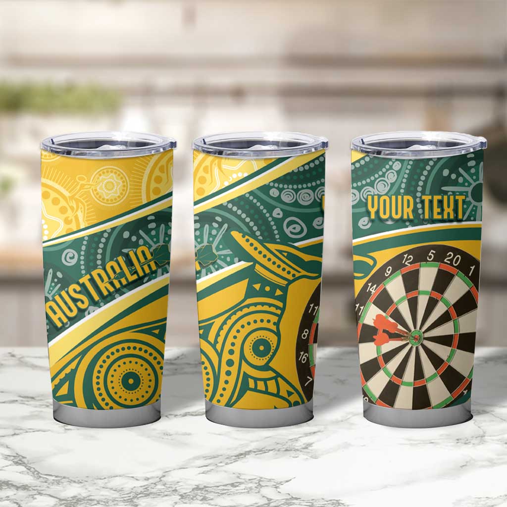 Australia Darts Personalized Indigenous Tumbler Cup Champion Roos