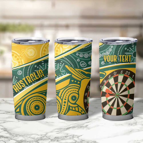 Australia Darts Personalized Indigenous Tumbler Cup Champion Roos