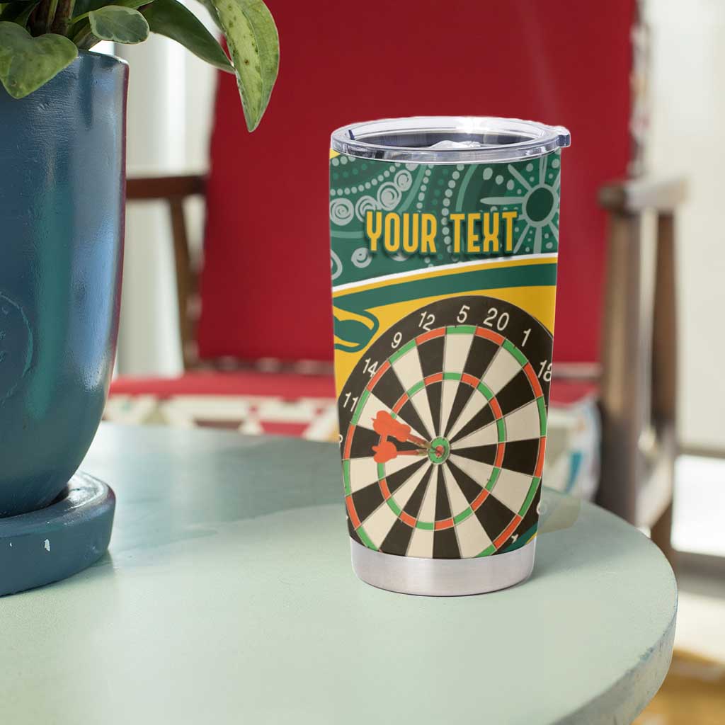 Australia Darts Personalized Indigenous Tumbler Cup Champion Roos