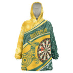 Australia Darts Personalized Indigenous Wearable Blanket Hoodie Champion Roos