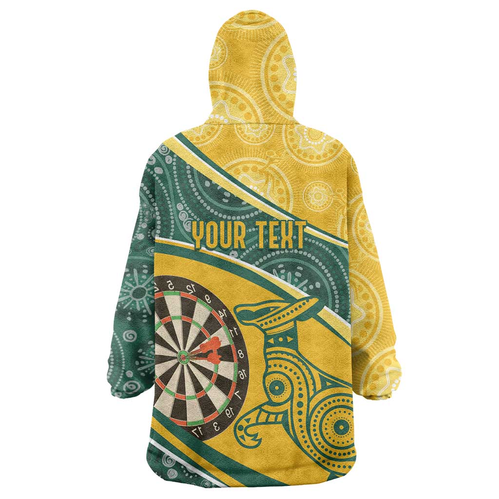 Australia Darts Personalized Indigenous Wearable Blanket Hoodie Champion Roos